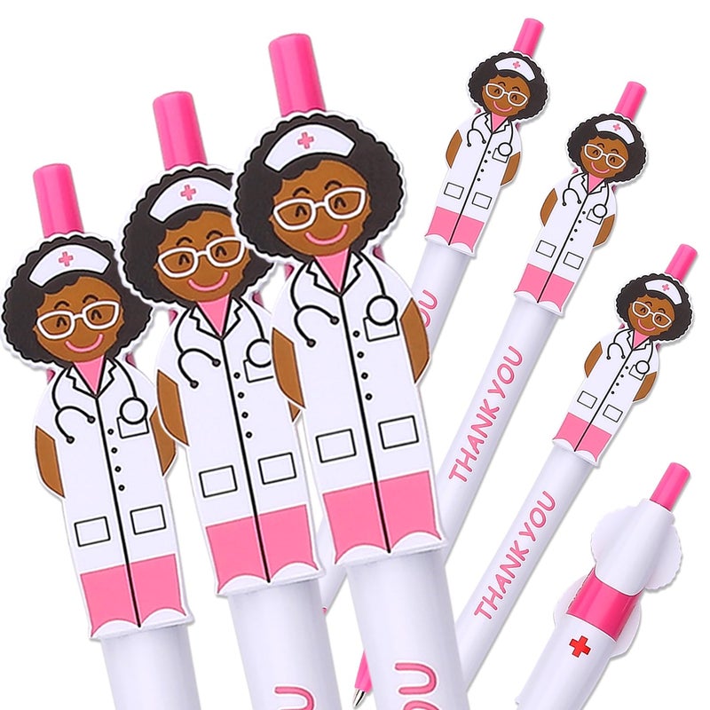 Sikao Cute Doctor Pens Thank You Caring Gifts for Doctors Medical Staff Assistants Healthcare Workers Women Coworkers Pharmacy (Pink 36Pack) - Image 2